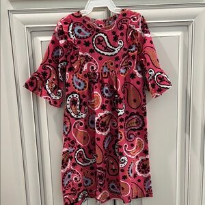 Red and Pink Ruffled Bell Sleeve Sundress